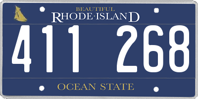 RI license plate 411268