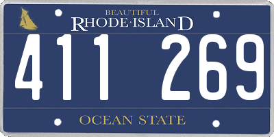 RI license plate 411269