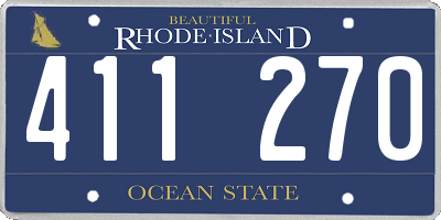 RI license plate 411270