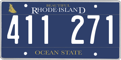 RI license plate 411271