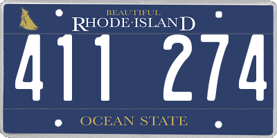 RI license plate 411274