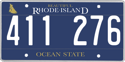 RI license plate 411276
