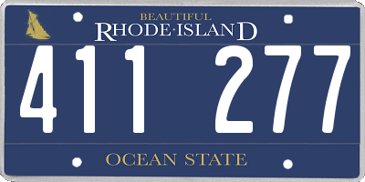 RI license plate 411277