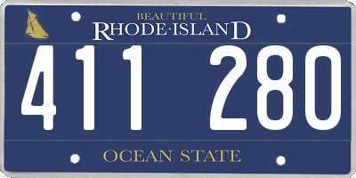 RI license plate 411280