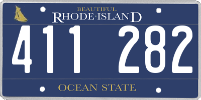 RI license plate 411282
