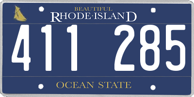 RI license plate 411285