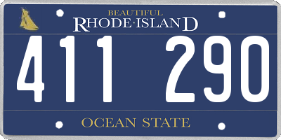RI license plate 411290