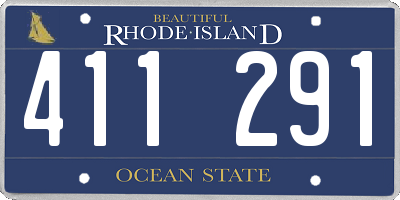RI license plate 411291