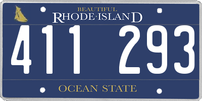 RI license plate 411293