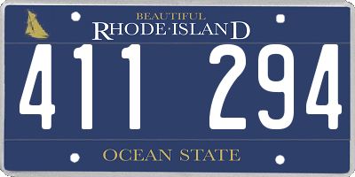 RI license plate 411294