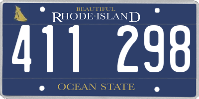 RI license plate 411298