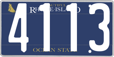 RI license plate 4113