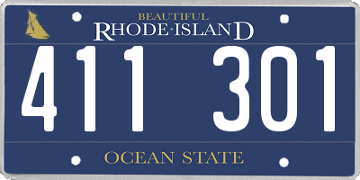 RI license plate 411301