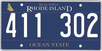 RI license plate 411302