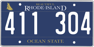 RI license plate 411304