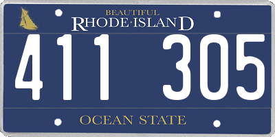 RI license plate 411305