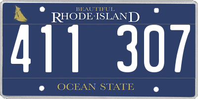 RI license plate 411307