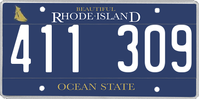 RI license plate 411309