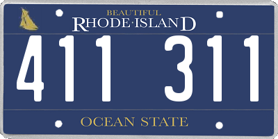 RI license plate 411311