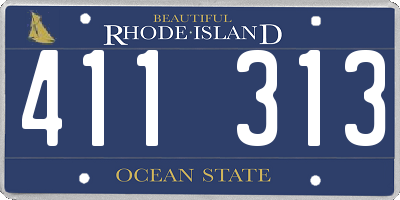 RI license plate 411313