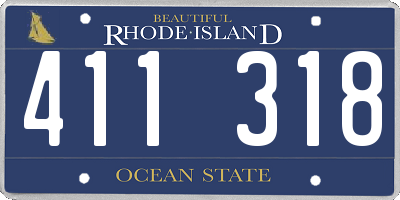 RI license plate 411318