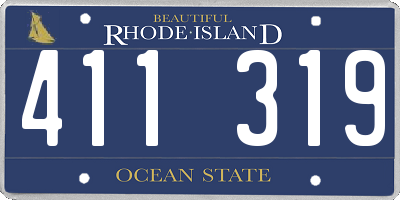 RI license plate 411319