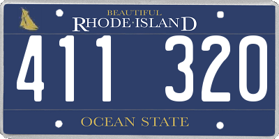 RI license plate 411320