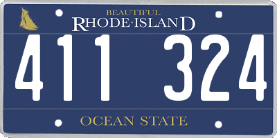 RI license plate 411324