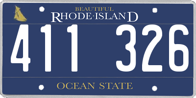 RI license plate 411326