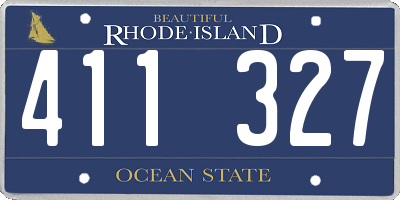 RI license plate 411327