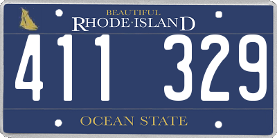 RI license plate 411329