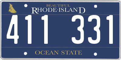 RI license plate 411331