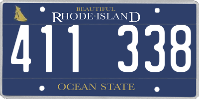 RI license plate 411338