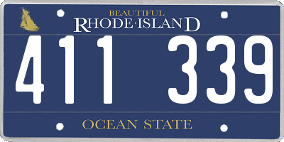 RI license plate 411339