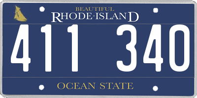 RI license plate 411340
