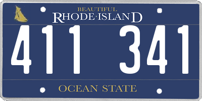 RI license plate 411341