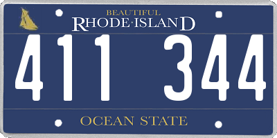 RI license plate 411344