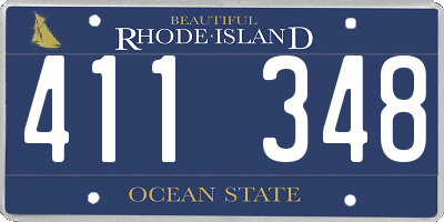 RI license plate 411348