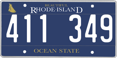 RI license plate 411349