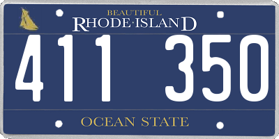 RI license plate 411350