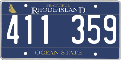 RI license plate 411359