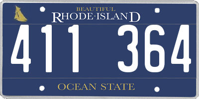 RI license plate 411364