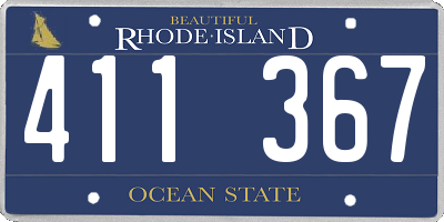 RI license plate 411367