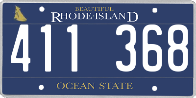 RI license plate 411368