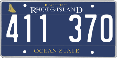 RI license plate 411370