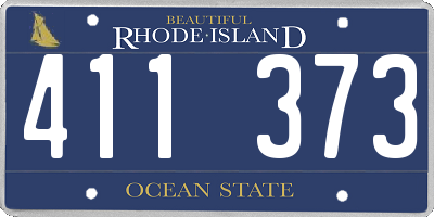 RI license plate 411373