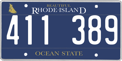 RI license plate 411389