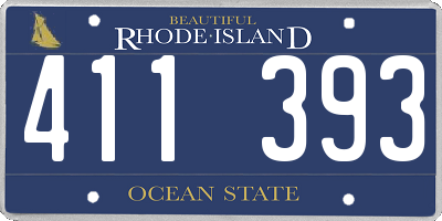 RI license plate 411393
