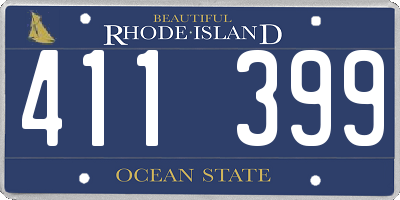 RI license plate 411399