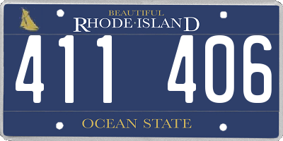 RI license plate 411406